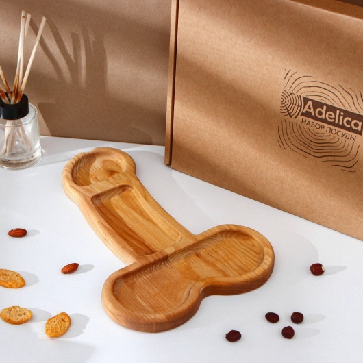 Деревянное блюдо для подачи в форме члена (32,5 х 20 х 1,7 см) - Сима-Ленд - купить с доставкой в Северодвинске