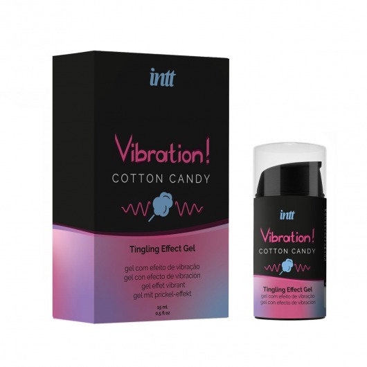 Жидкий вибратор Vibration Cotton Candy с ароматом сахарной ваты - 15 мл. - INTT - купить с доставкой в Северодвинске