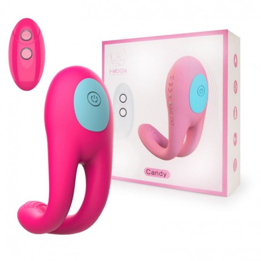 Розовое виброкольцо с пультом ДУ - I-MOON - в Северодвинске купить с доставкой