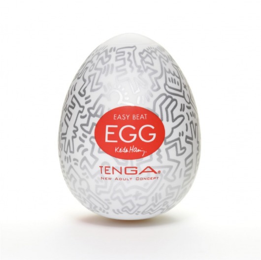 Мастурбатор-яйцо Keith Haring EGG PARTY - Tenga - в Северодвинске купить с доставкой