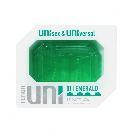 Зеленый мастурбатор-стимулятор Tenga Uni Emerald - Tenga - в Северодвинске купить с доставкой