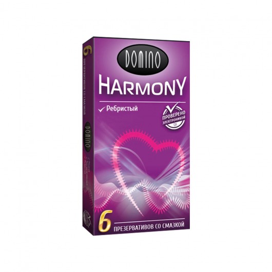 Презервативы с рёбрышками Domino Harmony - 6 шт. - Domino - купить с доставкой в Северодвинске