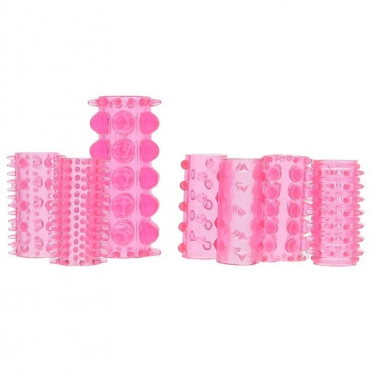 Набор из 7 розовых насадок на пенис ONE-A-DAY PENIS SLEEVES PINK - Seven Creations - в Северодвинске купить с доставкой