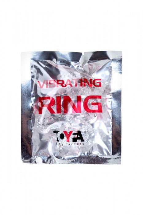 Прозрачное эрекционное кольцо с вибратором  и подхватом - Toyfa Basic - в Северодвинске купить с доставкой