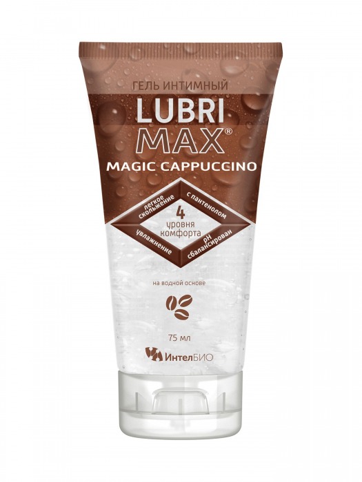 Интимный гель-смазка на водной основе Lubrimax Magic Cappuccino - 75 мл. - ИнтелБИО - купить с доставкой в Северодвинске