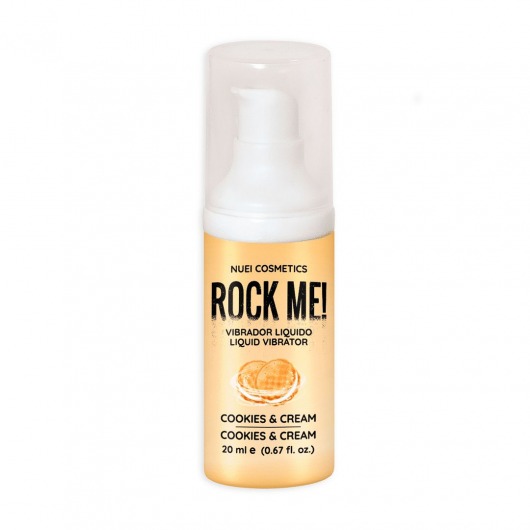 Жидкий вибратор Nuei Rock Me! с ароматом печенья и сливок - 20 мл. - Nuei cosmetics - купить с доставкой в Северодвинске