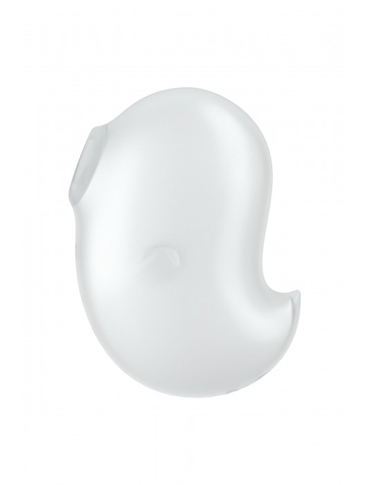 Белый вакуум-волновой стимулятор клитора с вибрацией Cutie Ghost - Satisfyer