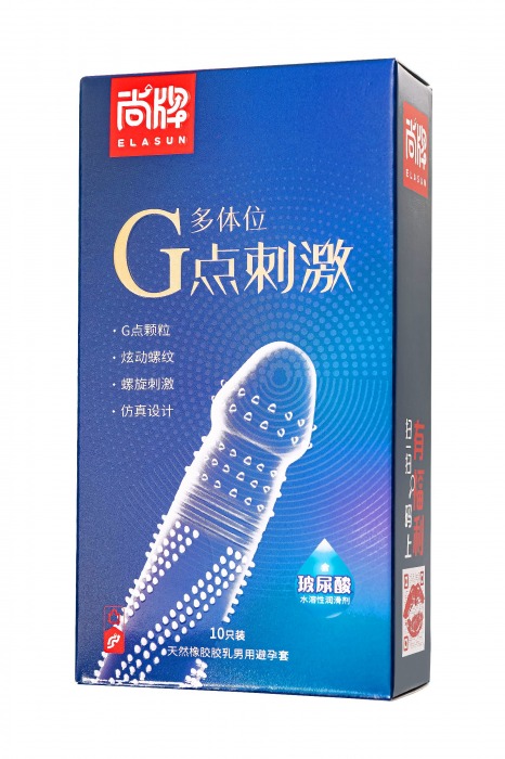 Ультратонкие презервативы Elasun G-spot stimulation с ребрами и точками - 10 шт. - Elasun - купить с доставкой в Северодвинске