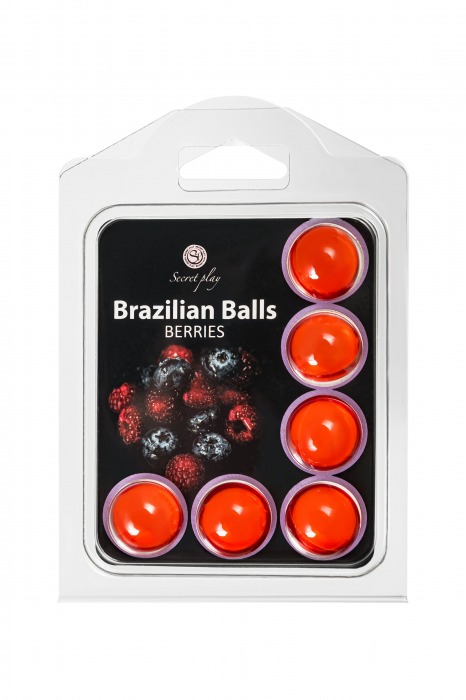 Набор из 6 шариков с массажным маслом Brazilian Balls с ароматом ягод - Secret Play - купить с доставкой в Северодвинске