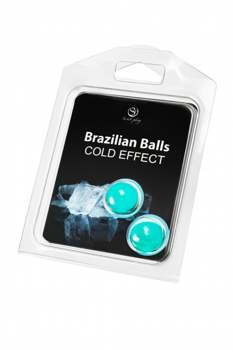 Набор из 2 шариков с массажным маслом Brazilian Balls с охлаждающим эффектом - Secret Play - купить с доставкой в Северодвинске