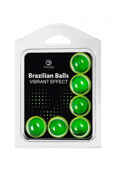 Набор из 6 шариков с массажным маслом Brazilian Balls с эффектом вибрации - Secret Play - купить с доставкой в Северодвинске