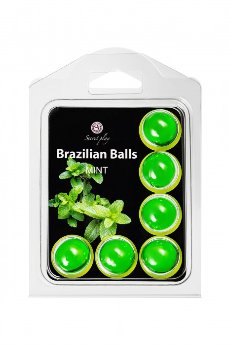 Набор из 6 шариков с массажным маслом Brazilian Balls с ароматом мяты - Secret Play - купить с доставкой в Северодвинске