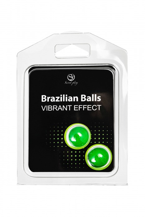 Набор из 2 шариков с массажным маслом Brazilian Balls с эффектом вибрации - Secret Play - купить с доставкой в Северодвинске