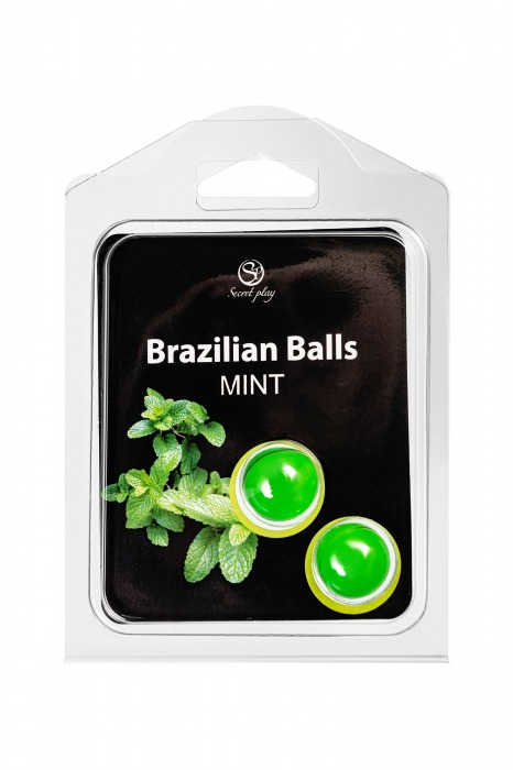 Набор из 2 шариков с массажным маслом Brazilian Balls с ароматом мяты - Secret Play - купить с доставкой в Северодвинске