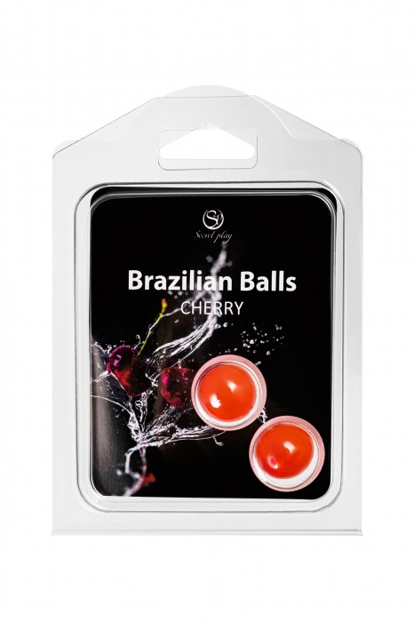 Набор из 2 шариков с массажным маслом Brazilian Balls с ароматом вишни - Secret Play - купить с доставкой в Северодвинске