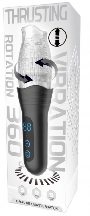 Автоматический мастурбатор Oral Sex Masturbator с функциями ротации, вибрации и фрикций - Secwell - в Северодвинске купить с доставкой