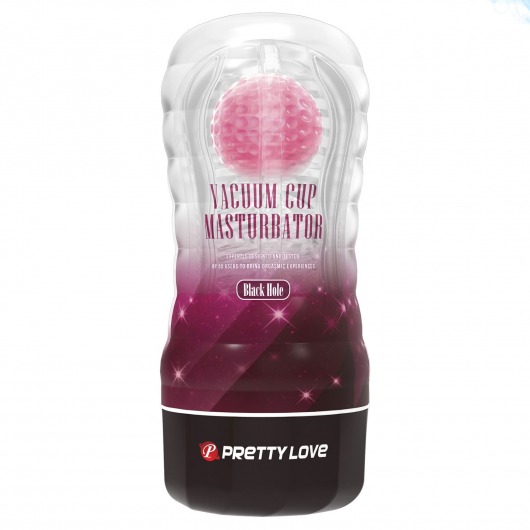 Прозрачный текстурированный мастурбатор Vacuum Cup Masturbator Black Hole - Baile - в Северодвинске купить с доставкой