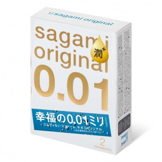 Увлажнённые презервативы Sagami Original 0.01 Extra Lub - 2 шт. - Sagami - купить с доставкой в Северодвинске