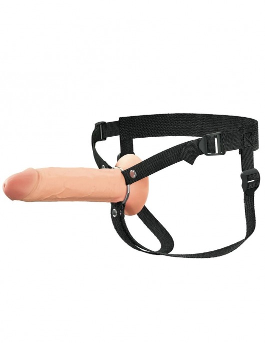 Полый страпон на ремнях 8’’ Hollow Silicone Strap-on - Pipedream - купить с доставкой в Северодвинске