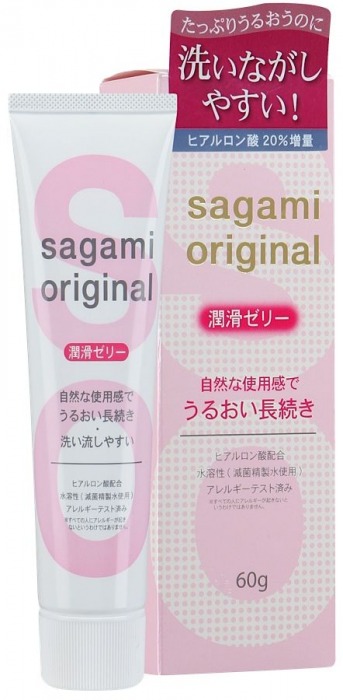 Гель-смазка на водной основе Sagami Original - 60 гр. - Sagami - купить с доставкой в Северодвинске