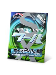 Презерватив Sagami Xtreme Mint с ароматом мяты - 1 шт. - Sagami - купить с доставкой в Северодвинске