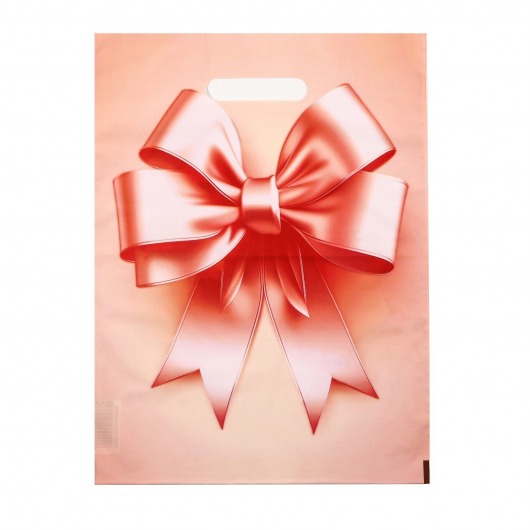 Пакет с принтом в виде банта с вырубной ручкой (30х40 см) - Сима-Ленд - купить с доставкой в Северодвинске