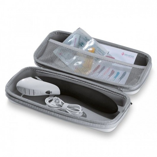 Вибратор с электростимуляцией Sizzling Simon Black Edition - 27 см. - MyStim - купить с доставкой в Северодвинске