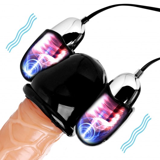 Черная стимулирующая насадка для головки полового члена Multi Speed Vibrating Penis Head Teaser - XR Brands - в Северодвинске купить с доставкой