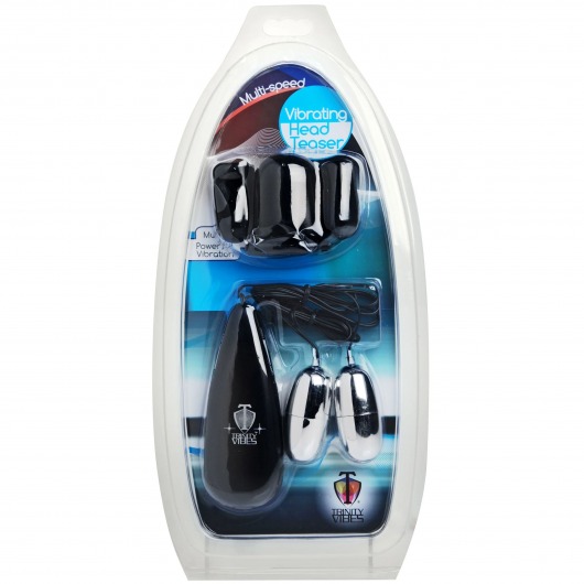 Черная стимулирующая насадка для головки полового члена Multi Speed Vibrating Penis Head Teaser - XR Brands - в Северодвинске купить с доставкой