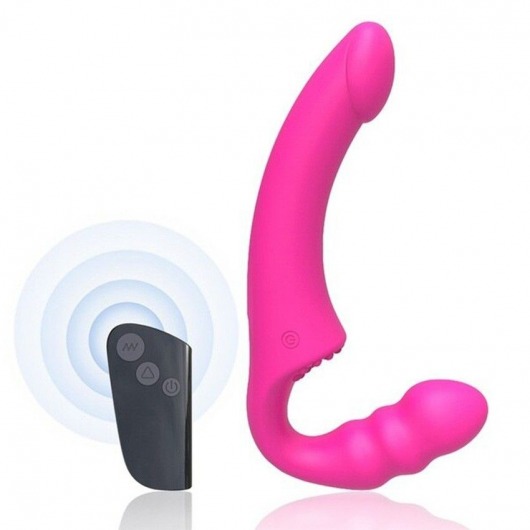 Розовый безремневой страпон Straples Strap-On Dildo - Erokay - купить с доставкой в Северодвинске
