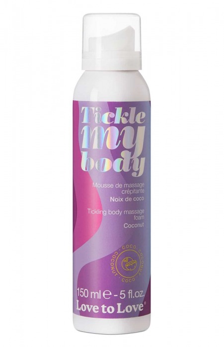 Массажная хрустящая пенка Tickle My Body Coconut с ароматом кокоса - 150 мл. - Love to Love - купить с доставкой в Северодвинске