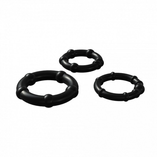 Набор из 3 черных эрекционных колец Babooom Ring Set - Adrien Lastic - в Северодвинске купить с доставкой
