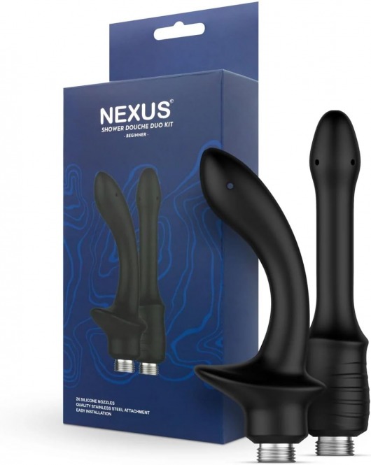 Набор из 2 насадок для анального душа Shower Douche Duo Kit Beginner - Nexus Range - купить с доставкой в Северодвинске