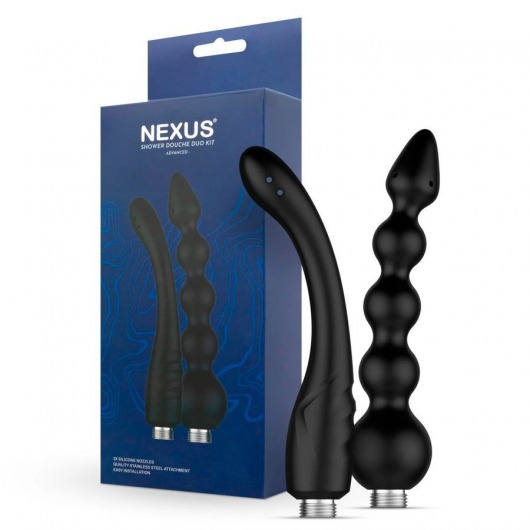 Набор из 2 насадок для анального душа Shower Douche Duo Kit - Nexus Range - купить с доставкой в Северодвинске