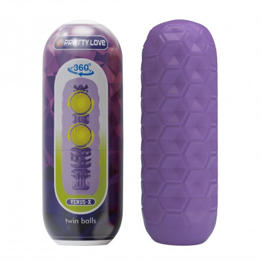 Фиолетовый мастурбатор Venus-X Twin balls - Baile - в Северодвинске купить с доставкой