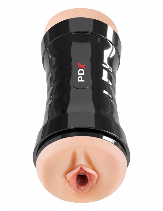 Двусторонний мастурбатор в колбе Super Flip-A-Pussy Over - Pipedream - в Северодвинске купить с доставкой Двусторонний мастурбатор в колбе Super Flip-A-Pussy Over - Pipedream - в Северодвинске купить с доставкой