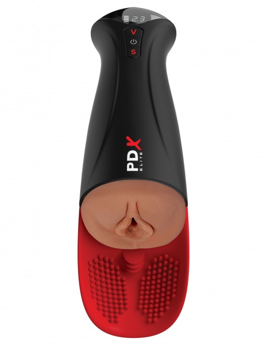 Мастурбатор-вагина в колбе с вибрацией Fuck-O-Matic Pro XL - Pipedream - в Северодвинске купить с доставкой
