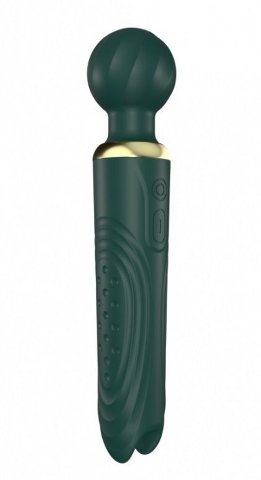 Зеленый двусторонний вибратор-wand Secwell - 22 см. - Secwell