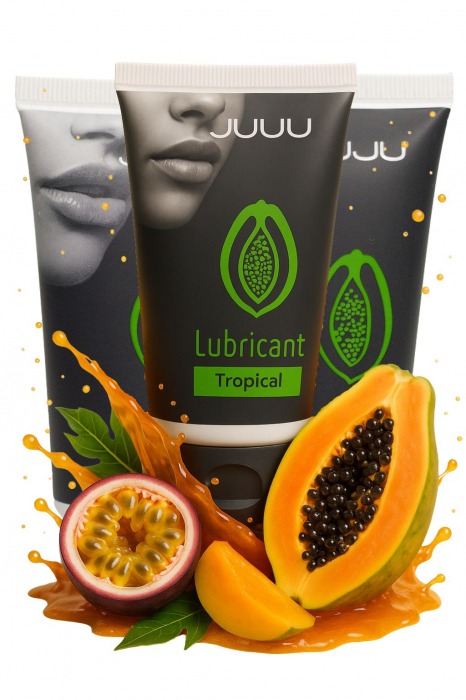 Набор из 3 съедобных лубрикантов JUJU со вкусом тропических фруктов - JuJu - купить с доставкой в Северодвинске Набор из 3 съедобных лубрикантов JUJU со вкусом тропических фруктов - JuJu - купить с доставкой в Северодвинске