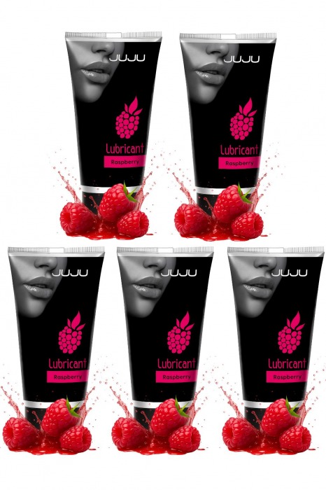 Набор из 5 съедобных лубрикантов JUJU со вкусом малины - JuJu - купить с доставкой в Северодвинске Набор из 5 съедобных лубрикантов JUJU со вкусом малины - JuJu - купить с доставкой в Северодвинске