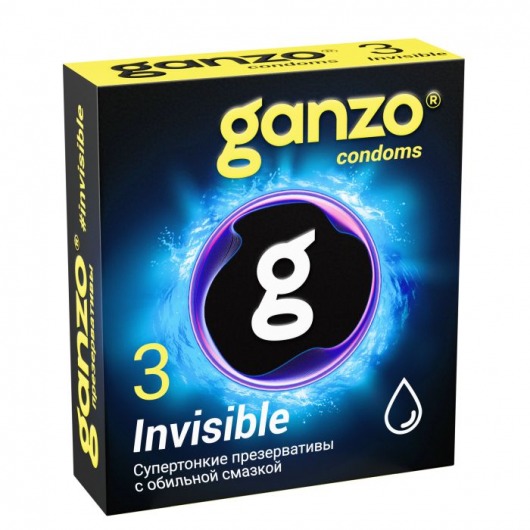 Супертонкие презервативы Ganzo Invisible - 3 шт. - Ganzo - купить с доставкой в Северодвинске