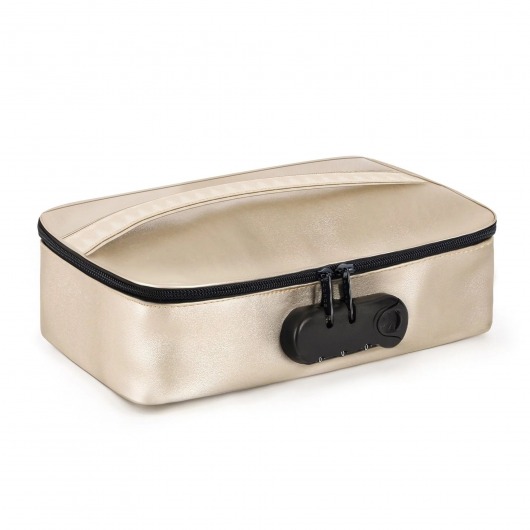 Золотистая сумочка для хранения игрушек Discreet Box - Dorcel - купить с доставкой в Северодвинске