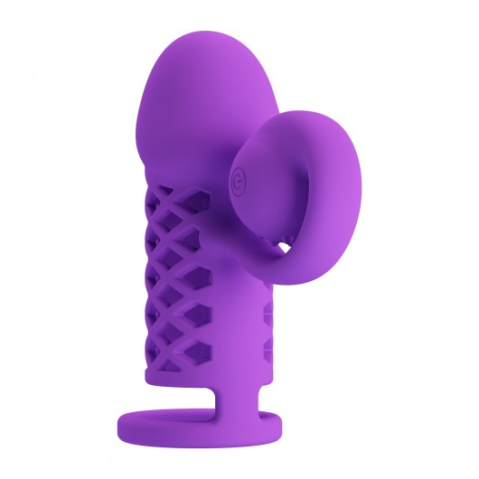 Фиолетовая вибронасадка с клиторальным отростком Harden - Baile - в Северодвинске купить с доставкой Фиолетовая вибронасадка с клиторальным отростком Harden - Baile - в Северодвинске купить с доставкой