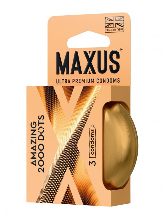 Точечные презервативы MAXUS 2000 Amazing Dots с железным кейсом - 3 шт. - Maxus - купить с доставкой в Северодвинске