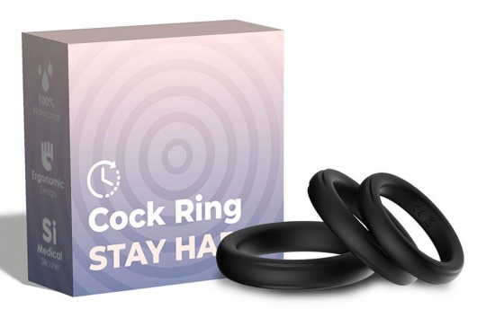 Набор из 3 черных эрекционных колец Stay Hard - Boys of Toys - в Северодвинске купить с доставкой Набор из 3 черных эрекционных колец Stay Hard - Boys of Toys - в Северодвинске купить с доставкой