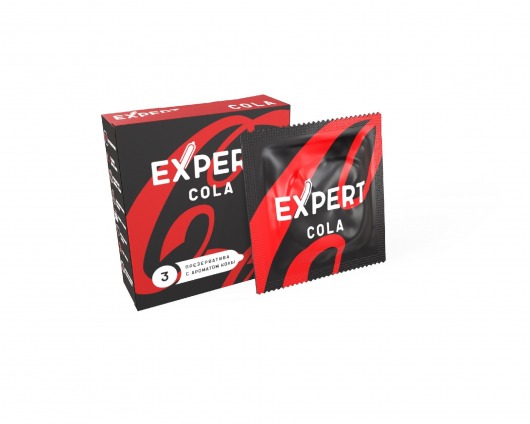 Презервативы с ароматом колы Expert Cola - 3 шт. - Expert - купить с доставкой в Северодвинске