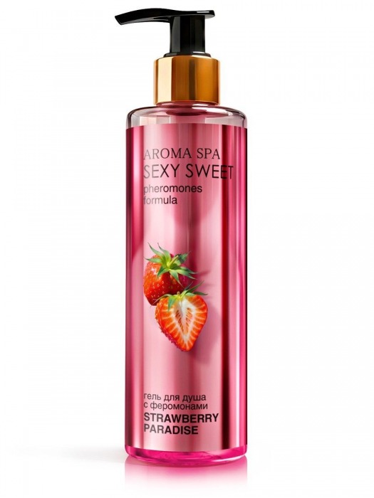 Гель для душа с феромонами и ароматом клубники Strawberry Paradise - 200 мл. -  - Магазин феромонов в Северодвинске