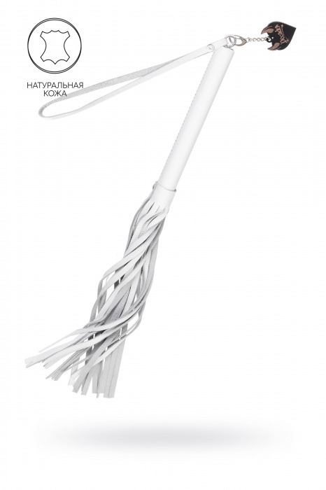 Белая кожаная плеть - 50 см. - Pecado - купить с доставкой в Северодвинске