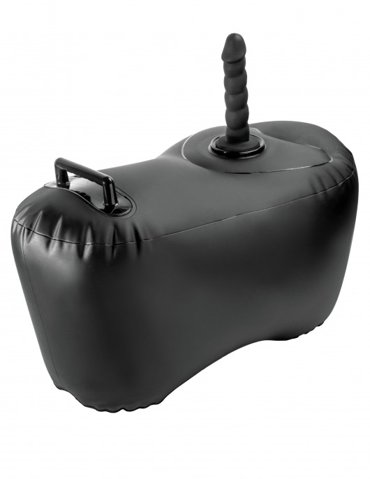 Черное надувное кресло с платформой для фиксации дилдо Body Dock Inflatable Love Seat - Pipedream - купить с доставкой в Северодвинске