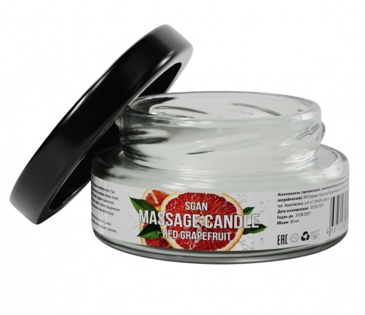 Массажная свеча «Красный грейпфрут» - 50 мл. - SGAN - купить с доставкой в Северодвинске